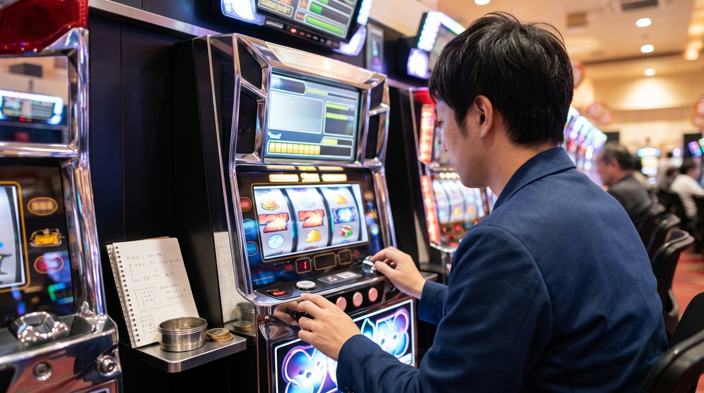 パチンコの確率表示と仕様を確認するイメージ