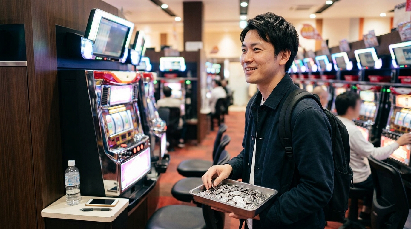 スロットの台選びを振り返るイメージ
