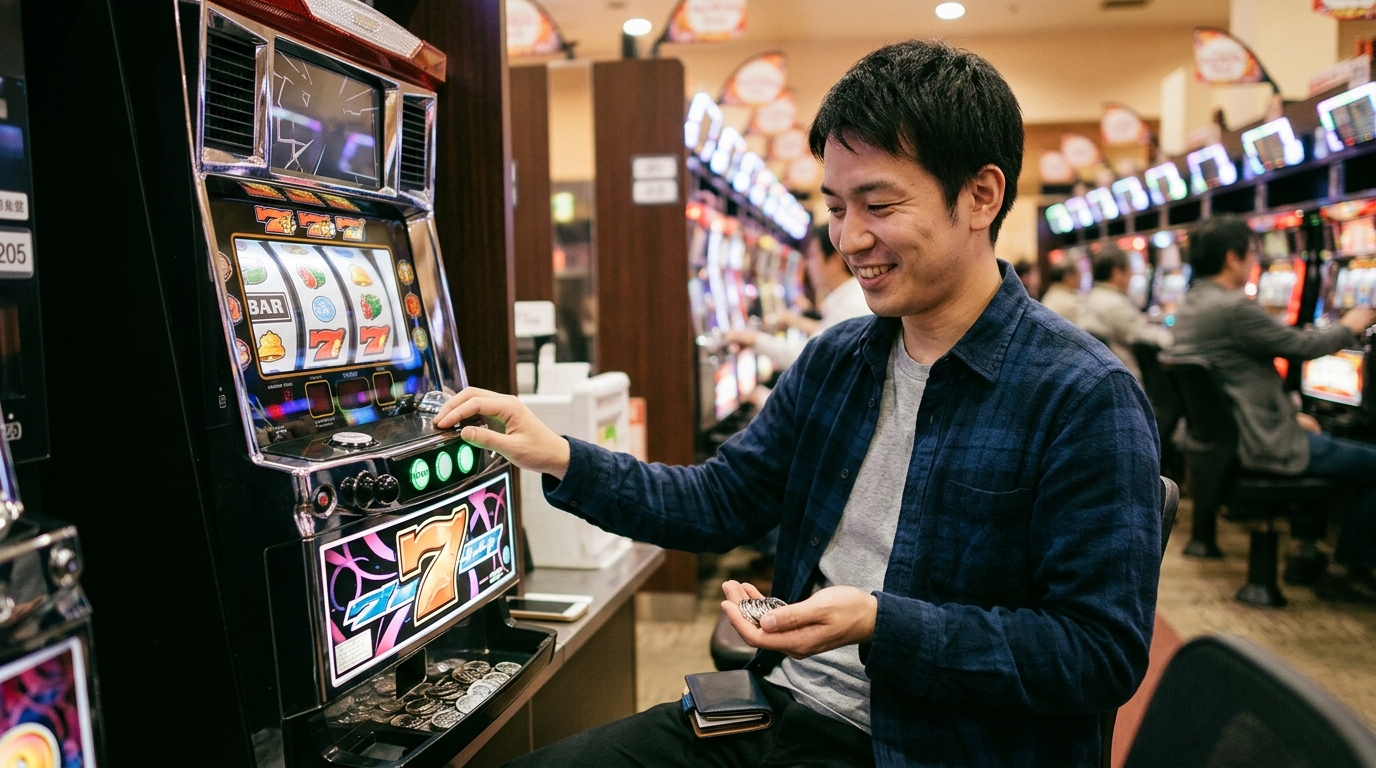 スロットのグラフとデータを記録するイメージ