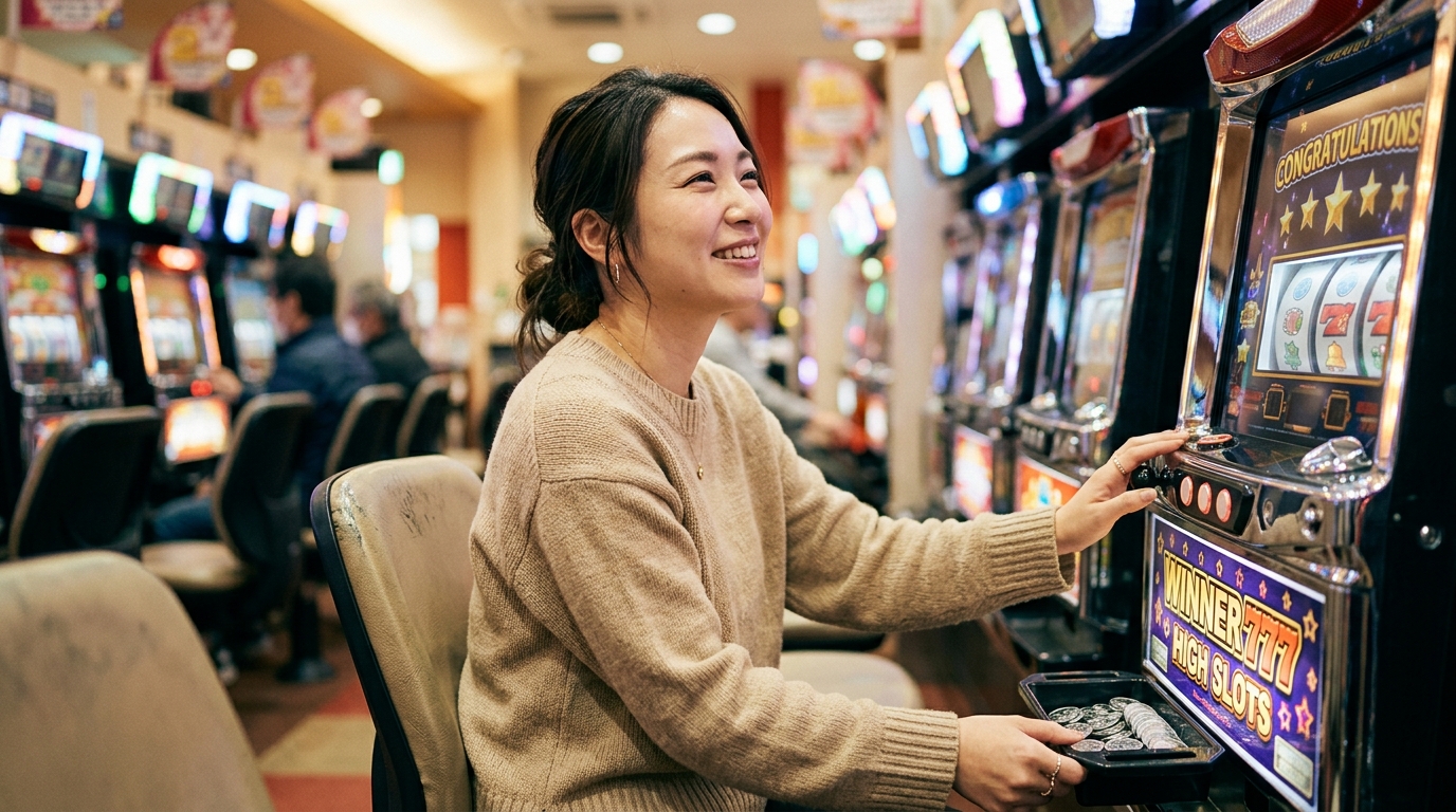 スロットの目押しを練習するイメージ画像